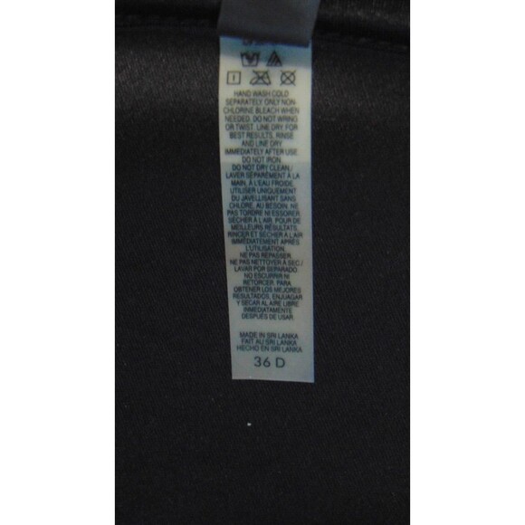 Victorias Secret Black Bikini Top Size 36D Wire Padded Push up Halter Swim 36 D - Picture 7 of 7